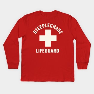 Steeplechase Lifeguard Steeplechase Coach Track and Field Kids Long Sleeve T-Shirt